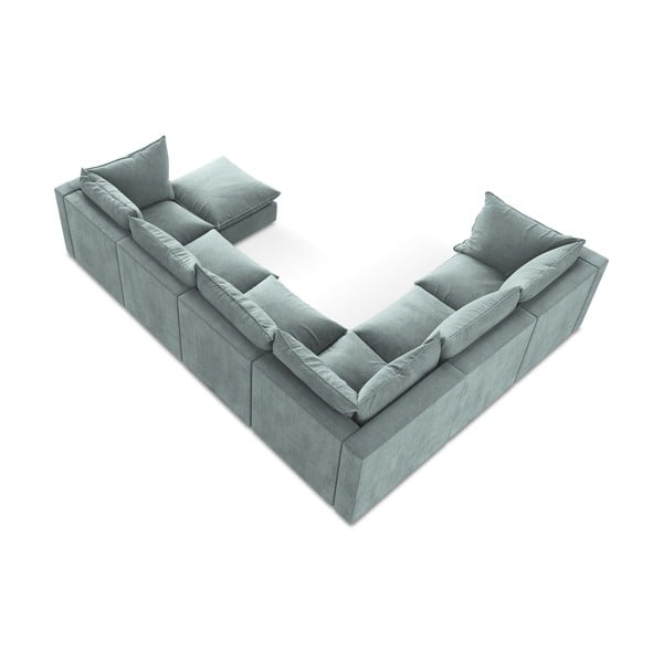 Modra kotna sedežna garnitura (levi kot/v obliki črke "U") Manao – Makamii-image-3