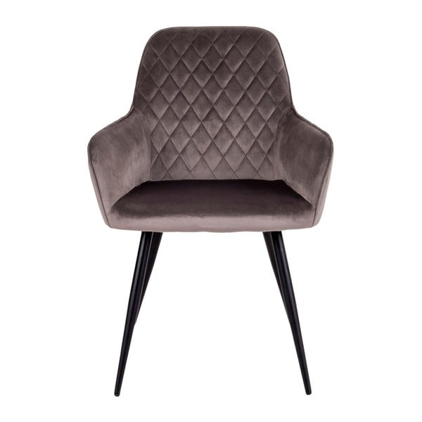 Svetlo rjavi oblazinjeni jedilni stoli v kompletu z nasloni za roke 2 ks Harbo – House Nordic-image-2