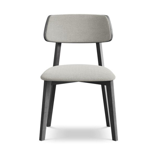 Svetlo siv jedilni stol iz masivnega lesa Niu – Makamii-image-1