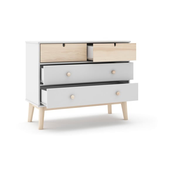 Bela nizka otroška komoda 100x81 cm Estefania – Marckeric-image-4