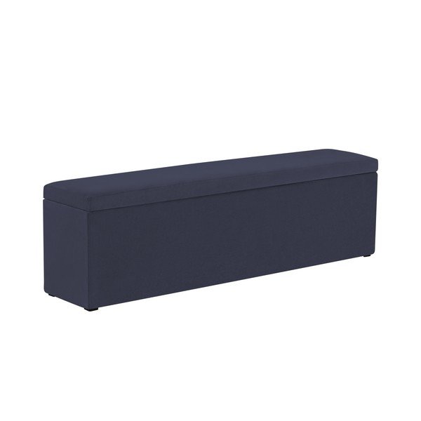 Temno modra otomanka Mazzini Sofas Ancona, 140 x 47 cm