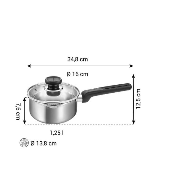 Kozica iz nerjavečega jekla s pokrovko za indukcijsko ploščo 1,25 l Brava – Tescoma-image-4