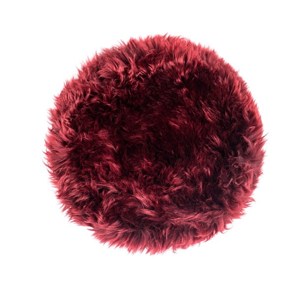 Rdeča sedežna blazina iz ovčje kože Royal Dream Zealand, ⌀ 35 cm