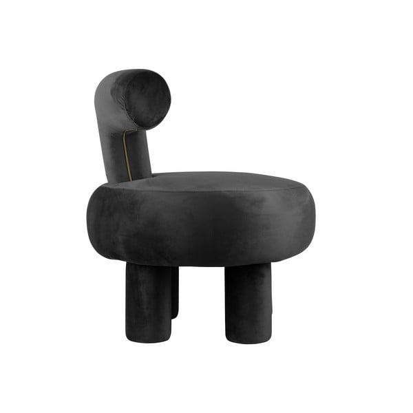 Črn žameten fotelj Abrazo – Leitmotiv-image-2