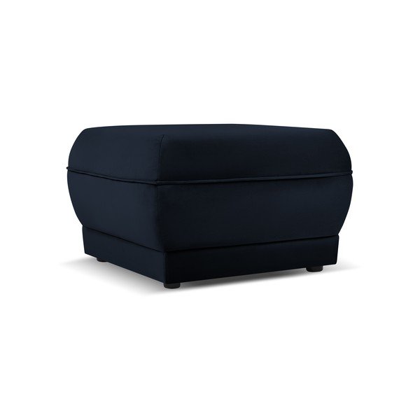 Temno moder žameten tabure Lando – Micadoni Home-image-2