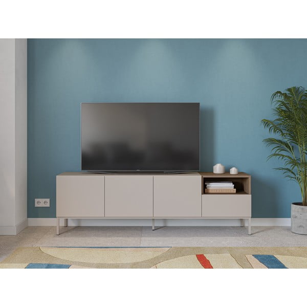 Kremno bela TV omarica 180x55 cm Cailin – Marckeric-image-1