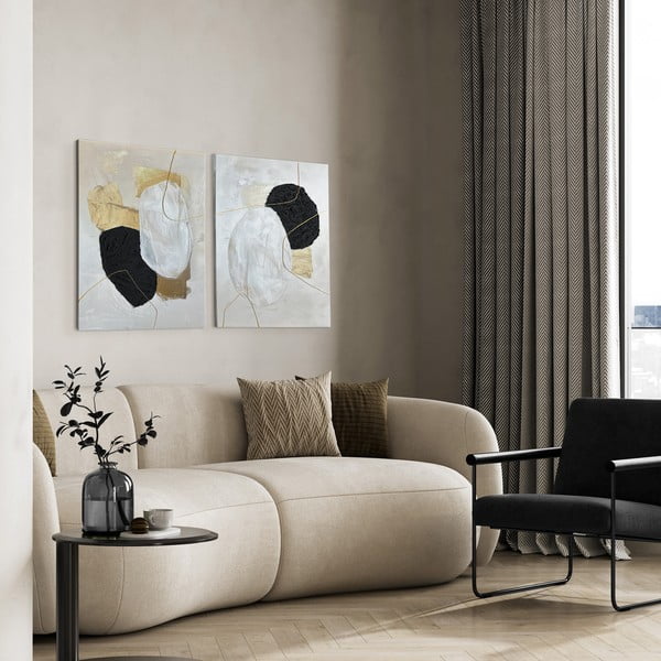 Slike z elementi ročne poslikave v kompletu 2 ks 50x70 cm Crystal – Styler-image-1