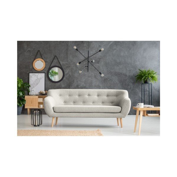 Kremni trisedežni kavč s svetlimi nogami Mazzini Sofas Sicile-image-1