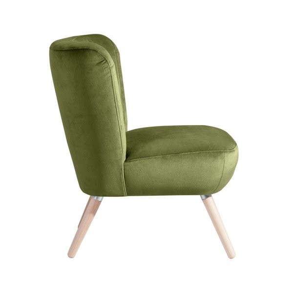 Zelen fotelj Max Winzer Neele Velvet-image-1