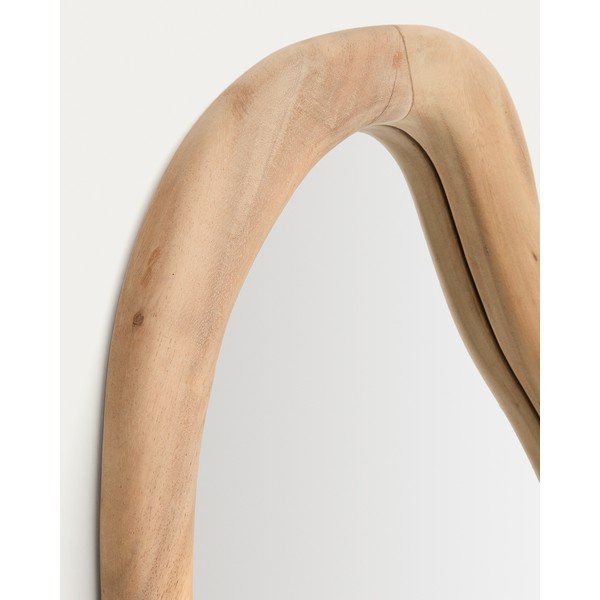 Stensko ogledalo z lesenim okvirjem 44x68 cm Selem – Kave Home-image-2