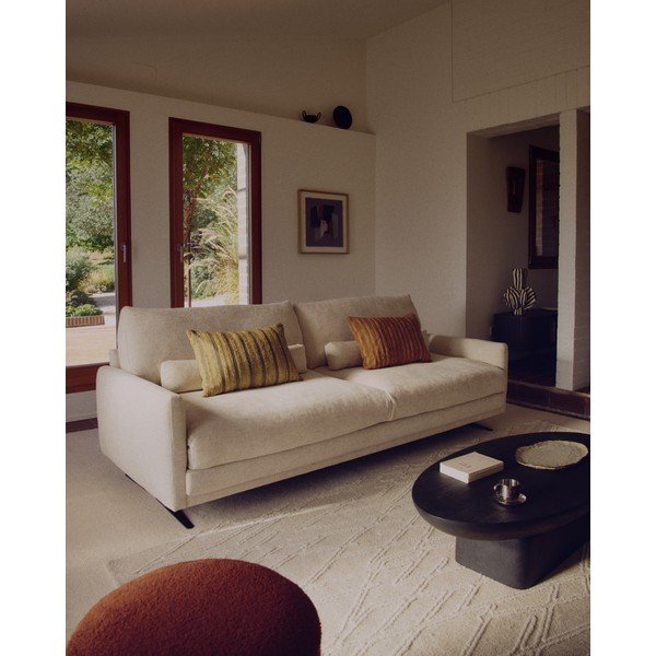 Bež sedežna garnitura iz šenilje 240 cm Veliro – Kave Home-image-1