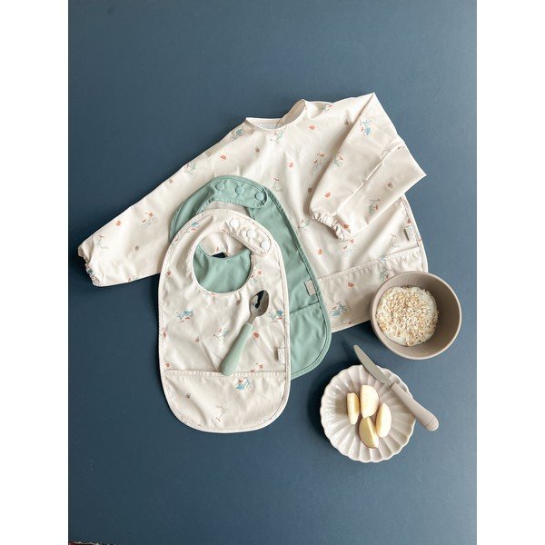 Rjavo-bež silikonski otroški jedilni pribor 3 ks Olive Mix – Cam Cam Copenhagen-image-2