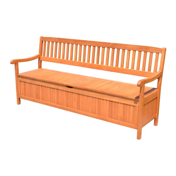 Vrtna klop s prostorom za shranjevanje iz evkaliptusovega lesa Garden Pleasure Houston, dolžina 187 cm-image-1