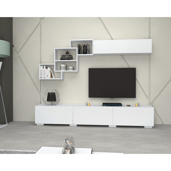 Bela TV mizica 210x40 cm Fly - Gauge Concept-image-2