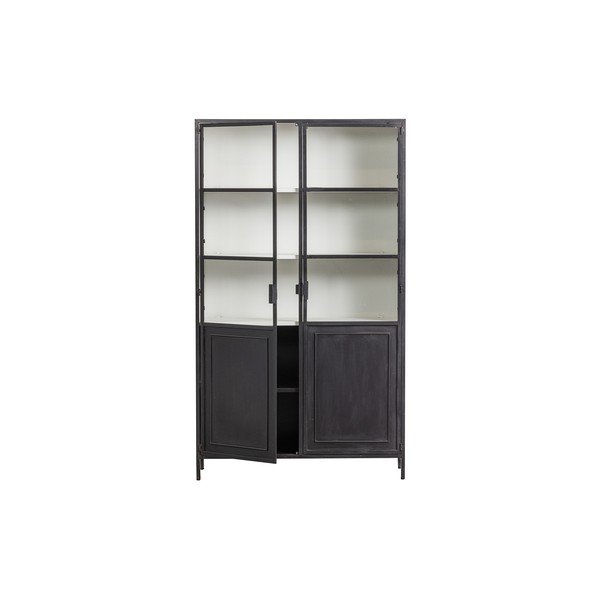 Črna kovinska vitrina 110x189 cm Nora – Basiclabel -image-4