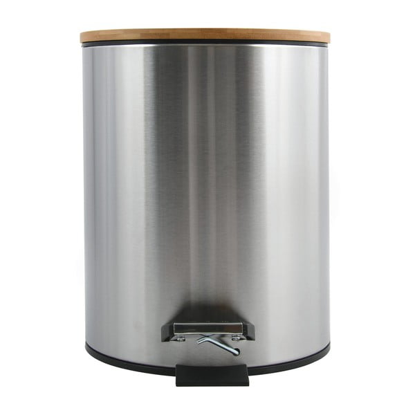 Jeklen koš za smeti v mat srebrni barvi s pedalom 3 l Adonis – Spirella-image-2