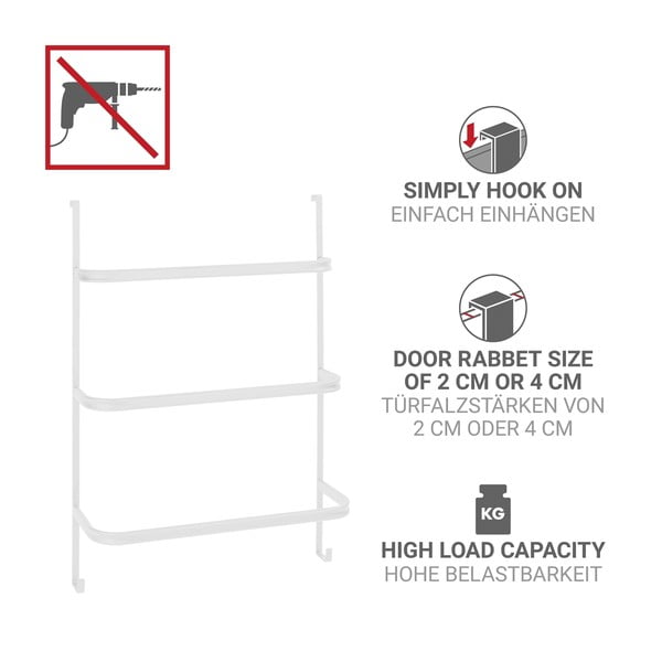 Mat belo jekleno viseče držalo za brisače Irpinia – Wenko-image-4