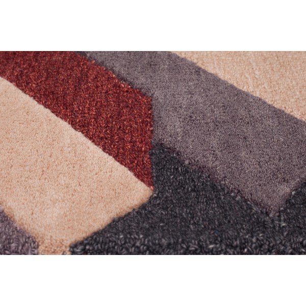 Rdeča in siva ročno tkana preproga Flair Rugs Salon, 120 x 170 cm-image-4