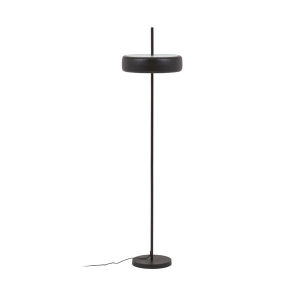 Črna talna svetilka s kovinskim senčnikom (višina 183 cm) Francisca - Kave Home