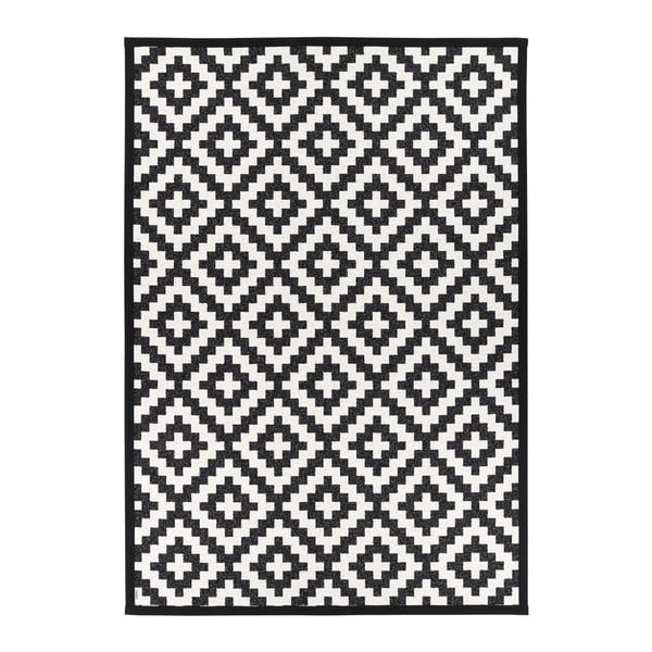 Črno-bela vzorčasta dvostranska preproga Narma Viki, 160 x 230 cm-image-1