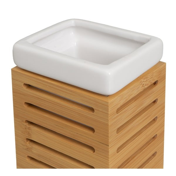 Bambusov komplet pripomočkov za kopalnico v naravni barvi – Casa Selección-image-2