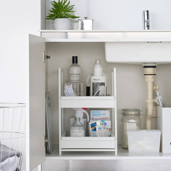 Bela kovinska dodatna kuhinjska polica 30x42 cm Tower – YAMAZAKI-image-4