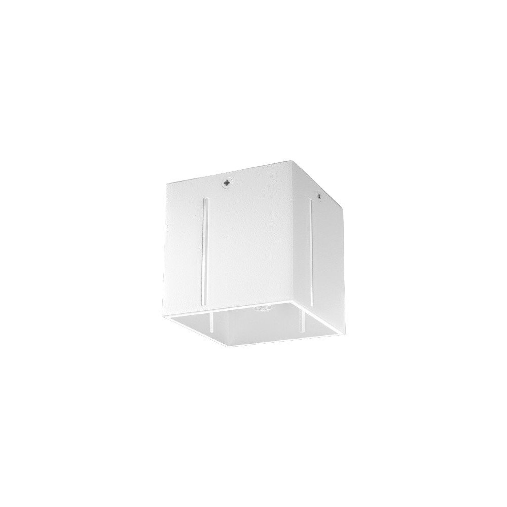 Bela stropna svetilka s kovinskim senčnikom 10x10 cm Pax