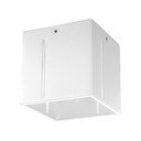Bela stropna svetilka s kovinskim senčnikom 10x10 cm Pax – Sollux