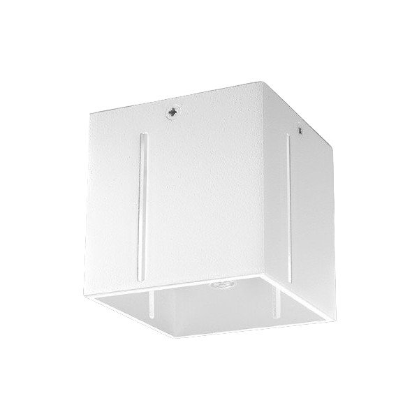 Bela stropna svetilka s kovinskim senčnikom 10x10 cm Pax – Sollux