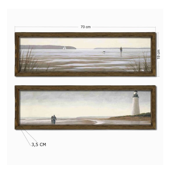 Slike v kompletu 2 ks 70x19 cm Shore – Wallity-image-2