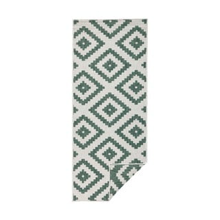 Zeleno-krem zunanja preproga NORTHRUGS Malta, 80 x 345 cm