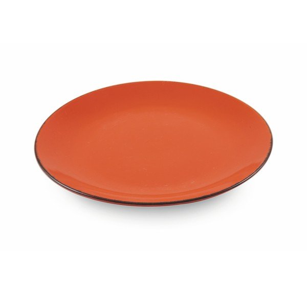 Komplet 6 oranžnih lončenih krožnikov Villa d'Este Baita, ø 27 cm