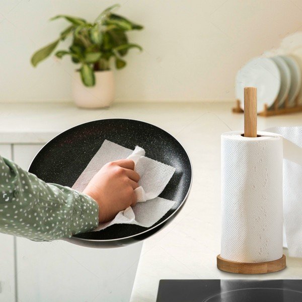 Leseno stojalo za papirnate brisače v naravni barvi ø 12 cm Soka – Premier Housewares-image-1