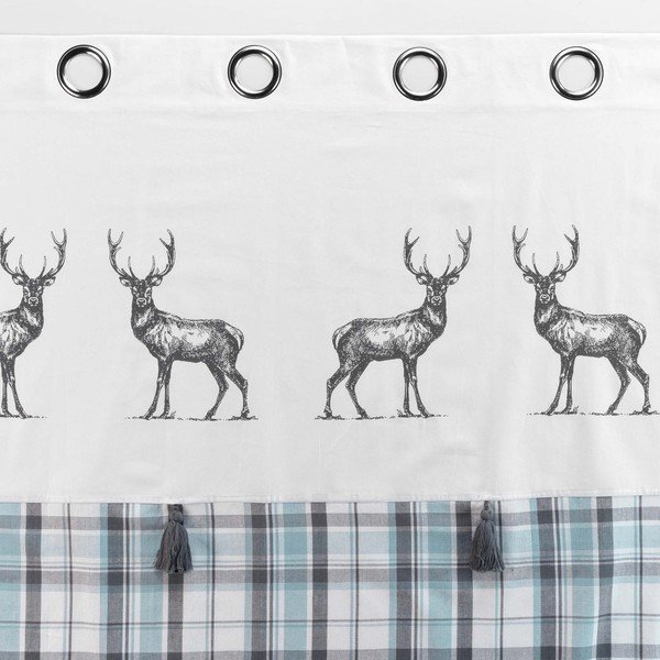 Belo-modra zavesa 140x240 cm Megeve – douceur d'intérieur-image-3