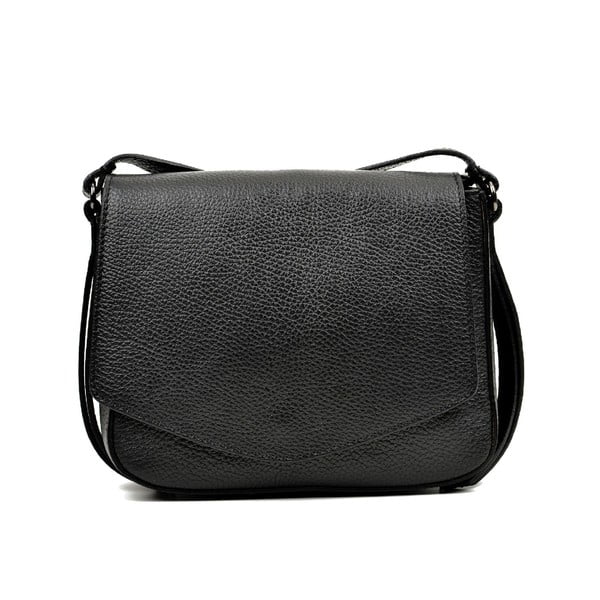 Črna usnjena torbica Carla Ferreri Elena