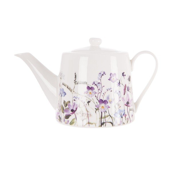 Bel/vijoličen porcelanast čajnik 1 l Louka – Orion-image-3