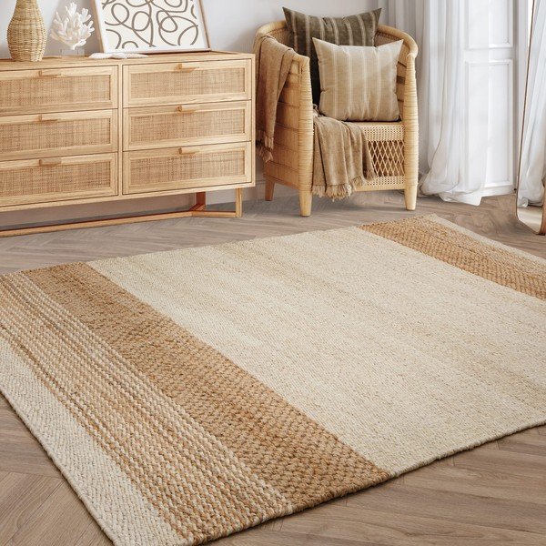 Bež obojestranska ročno tkana preproga iz jute 120x170 cm Cedar – Asiatic Carpets-image-1