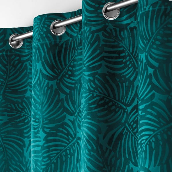 Modra žametna zavesa 140x240 cm Analia – douceur d'intérieur-image-1