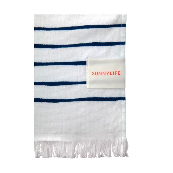 Modro-bela brisača za na plažo Sunnylife Nouveau Bleu-image-1