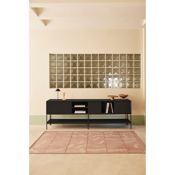 Črna TV omarica 220x74x45 cm Platt – Teulat-image-1