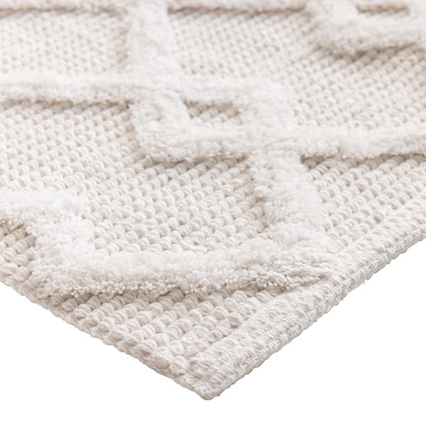 Kremno bela kopalniška preproga 50x80 cm Otis – douceur d'intérieur-image-3