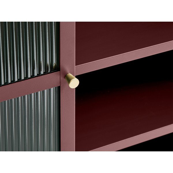 Rdeča kovinska vitrina 111x140 cm Bronco – Unique Furniture-image-1