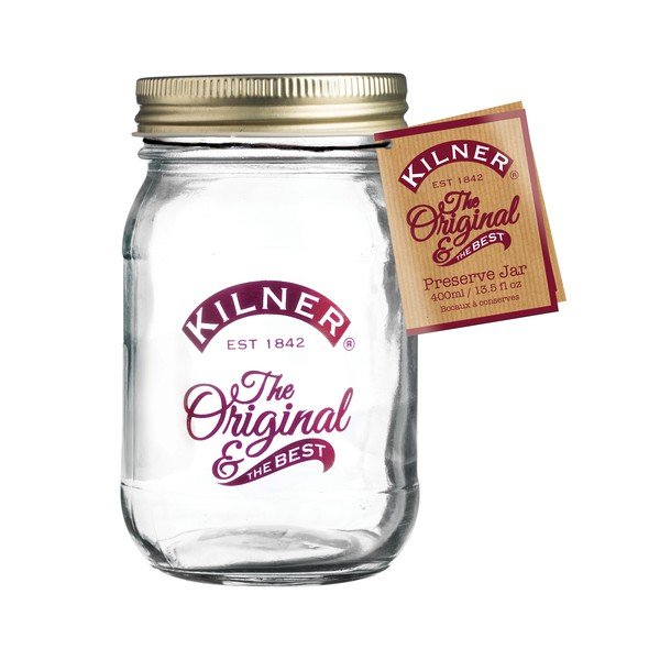 Kozarec za kuhanje z vijačnim pokrovčkom Kilner National Red, 0,4 l-image-1