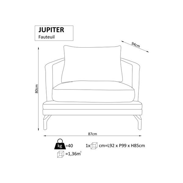 Bež fotelj Windsor & Co. Zofe Jupiter-image-1