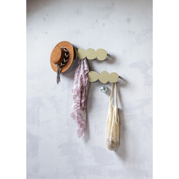 Bež kovinski stenski obešalnik 35 cm Tumulo – Spinder Design-image-1