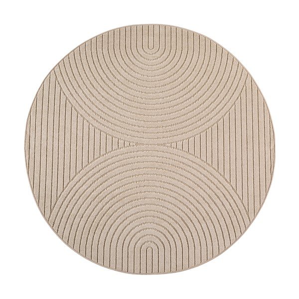 Bež okrogla notranja in zunanja preproga ø 120 cm Nova – Ayyildiz Carpets