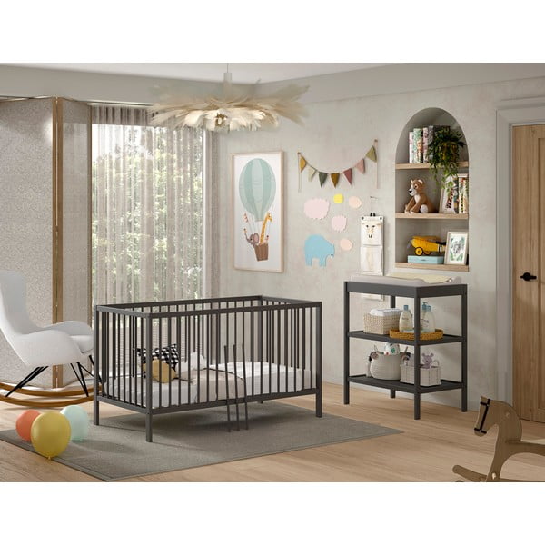 Komplet pohištva za otroke iz masivne bukve 2 ks Dino – Vipack-image-1