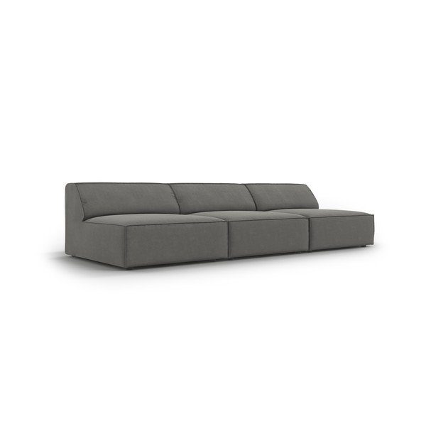 Siva žametna sedežna garnitura 240 cm Jodie – Micadoni Home-image-3
