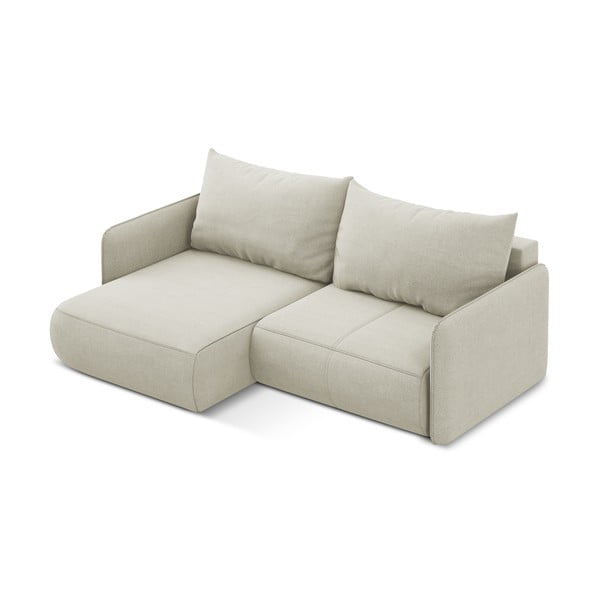 Kremno bela raztegljiva/s prostorom za shranjevanje kotna sedežna garnitura (levi kot) Nanea – Makamii-image-4