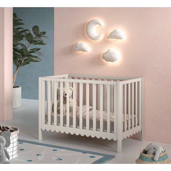 Bež otroška posteljica iz masivnega bora z nastavljivo višino 60x120 cm Swingo – Vipack-image-1